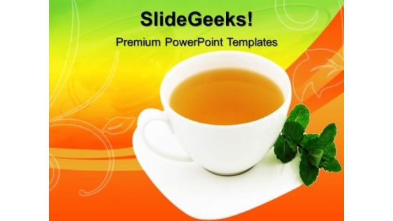 Cup Of Tea Health PowerPoint Templates And PowerPoint Themes 0612 Cup Of Tea Health PowerPoint Templates And PowerPoint Themes 0612