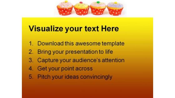 Cupcake Muffins Food PowerPoint Templates And PowerPoint Backgrounds 0211