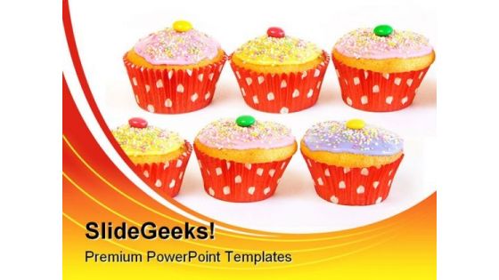 Cupcake Muffins Food PowerPoint Templates And PowerPoint Backgrounds 0211