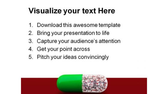 Cure Capsule Medical PowerPoint Backgrounds And Templates 1210