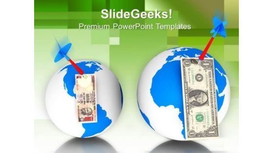 Currencies Over The World Globe PowerPoint Templates And PowerPoint Themes 0912