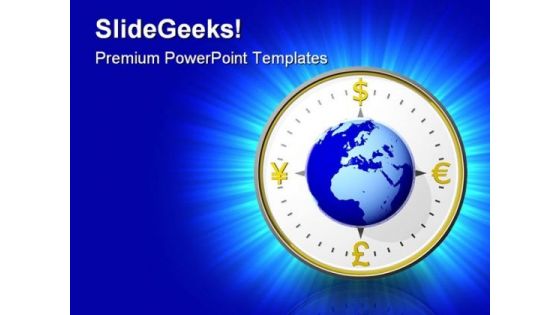 Currency Compass Global PowerPoint Themes And PowerPoint Slides 0211