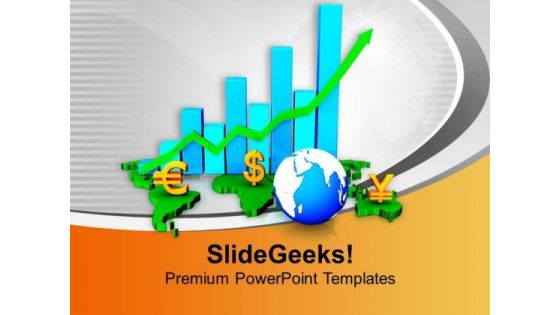 Currency Fluctuation Shown By Bar Graph PowerPoint Templates Ppt Backgrounds For Slides 0313