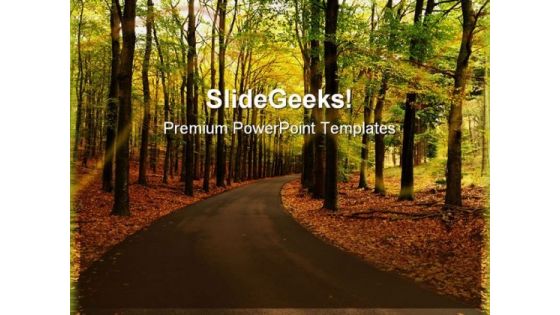 Curved Road Nature PowerPoint Templates And PowerPoint Backgrounds 0311 Curved Road Nature PowerPoint Templates And PowerPoint Backgrounds 0311