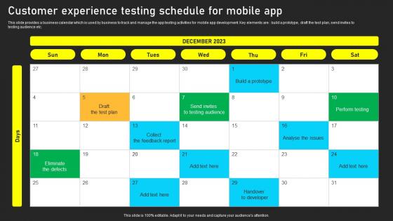 Customer Experience Testing Schedule For Mobile App Themes Pdf Customer Experience Testing Schedule For Mobile App Themes Pdf