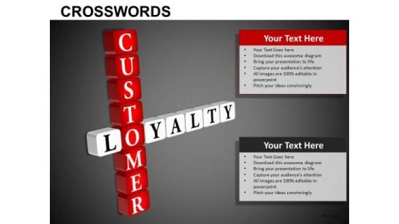 Customer Loyalty Crosswords PowerPoint Templates