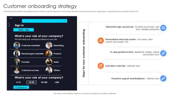 Customer Onboarding Strategy Information Technology Startup Go To Market Strategy GTM SS V