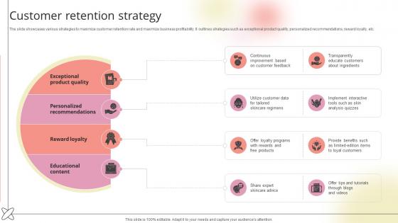 Customer Retention Strategy Beauty Product Company Go To Market Strategy GTM SS V