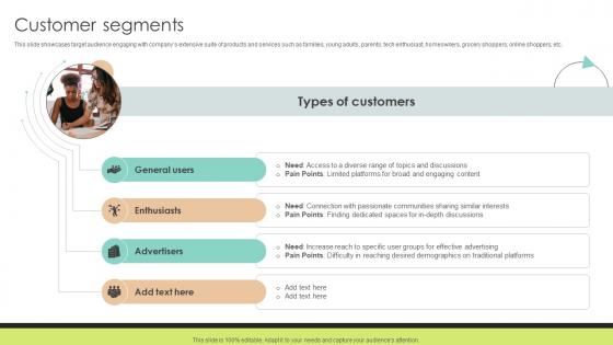 Customer Segments Community Networking Platform Business Model