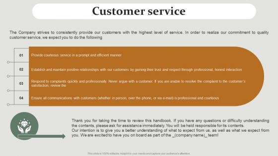 Customer Service HR Policy Overview Powerpoint Presentation Ppt Template Pdf