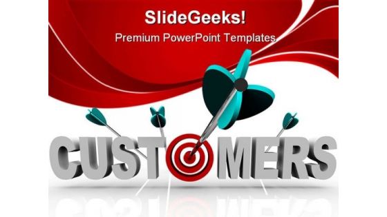 Customers Target Business PowerPoint Themes And PowerPoint Slides 0411