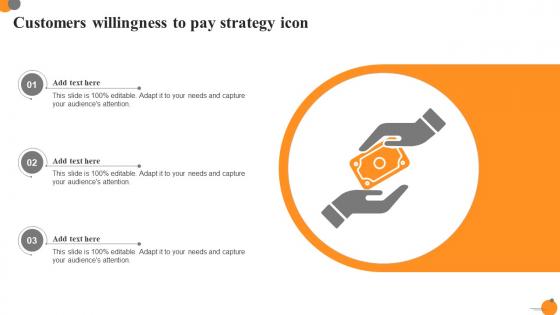 Customers Willingness To Pay Strategy Icon Ppt Infographics Ideas Pdf