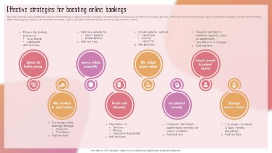 Customizing The Salon Experience Effective Strategies For Boosting Online Bookings Strategy SS V Customizing The Salon Experience Effective Strategies For Boosting Online Bookings Strategy SS V