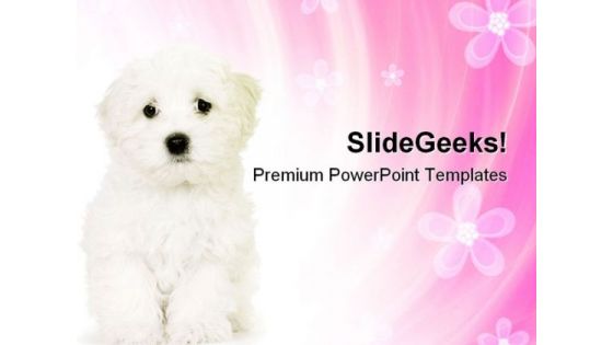 Cute Dog Animals PowerPoint Templates And PowerPoint Backgrounds 0711