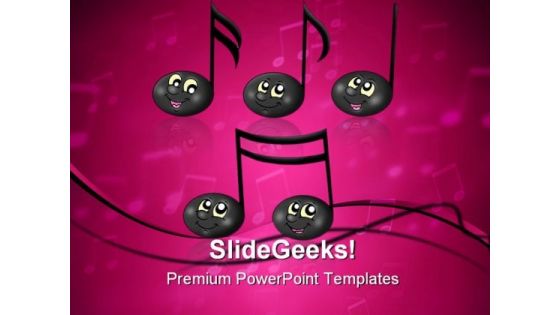 Cute Music Notes Entertainment PowerPoint Themes And PowerPoint Slides 0311