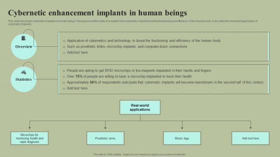 Cybernetic Enhancement Implants In Human Beings Cybernetic Integration Brochure Pdf