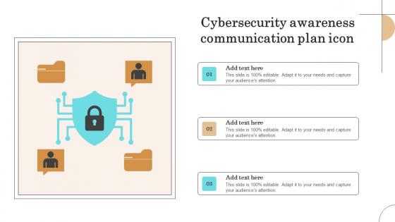 Cybersecurity Awareness Communication Plan Icon Pictures Pdf