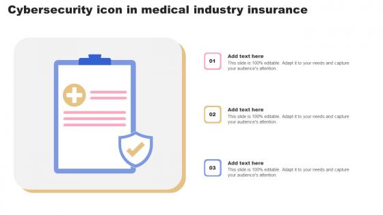 Cybersecurity Icon In Medical Industry Insurance Guidelines Pdf