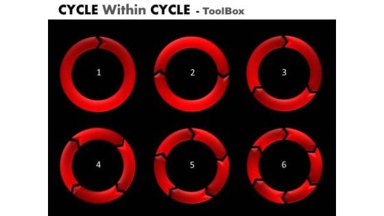 Cycle Charts Process Diagrams 1 To 6 Stages PowerPoint Templates