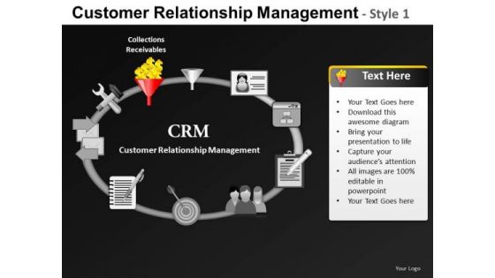 Cycle Customer Relationship Management 1 PowerPoint Slides And Ppt Diagram Templates