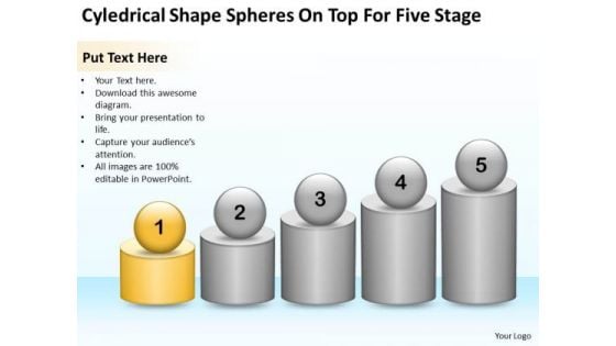 Cyledrical Shape Spheres On Top For Five Stage Ppt Business Plan Outline PowerPoint Templates Cyledrical Shape Spheres On Top For Five Stage Ppt Business Plan Outline PowerPoint Templates