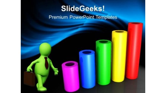 Cylinderical Bar Graph Business PowerPoint Templates And PowerPoint Themes 0512