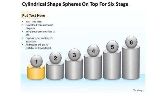 Cylindrical Shape Spheres On Top For Six Stage Ppt Linear Flow PowerPoint Slides Cylindrical Shape Spheres On Top For Six Stage Ppt Linear Flow PowerPoint Slides