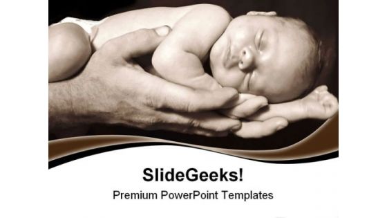 Daddy Hands Children PowerPoint Themes And PowerPoint Slides 0511