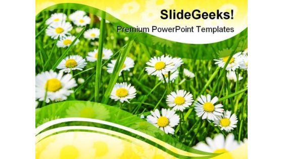 Daisies01 Beauty PowerPoint Template 1110 Daisies01 Beauty PowerPoint Template 1110
