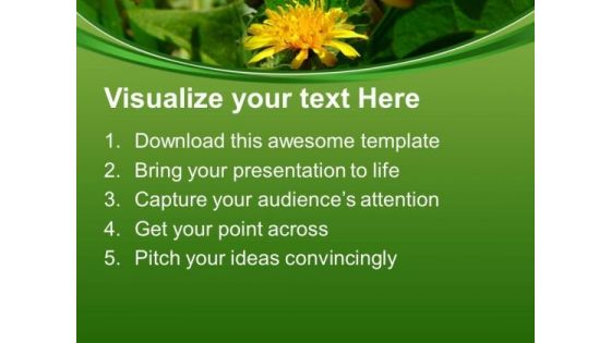 Dandelion Flowers Nature PowerPoint Templates Ppt Backgrounds For Slides 0513