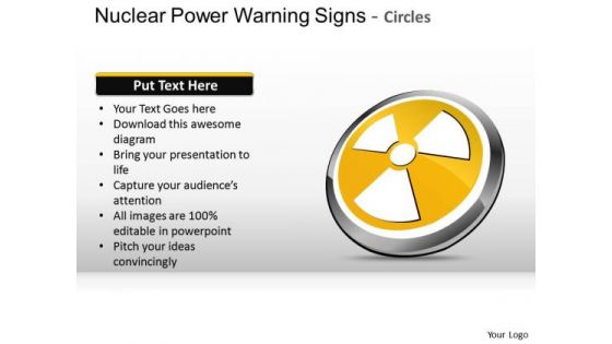 Danger Nuclear Power Warning Signs Circles PowerPoint Slides And Ppt Diagram Templates