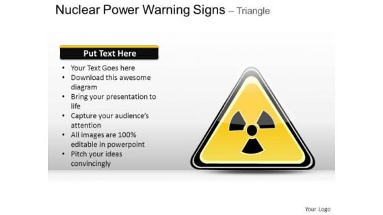 Danger Nuclear Power Warning Signs Triangle PowerPoint Slides And Ppt Diagram Templates