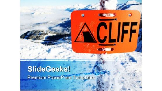 Dangerous Cliff Sign Symbol PowerPoint Themes And PowerPoint Slides 0811 Dangerous Cliff Sign Symbol PowerPoint Themes And PowerPoint Slides 0811