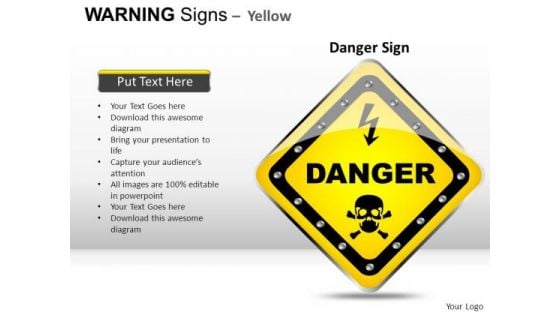 Dangerous Death Warning Signs PowerPoint Slides And Ppt Diagram Templates