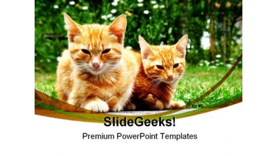 Dangerous Young Cats Animals PowerPoint Themes And PowerPoint Slides 0211