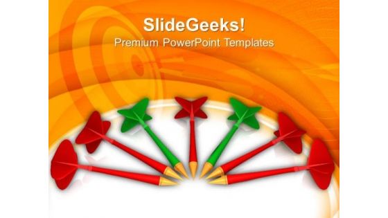 Dart Arrows Targets PowerPoint Templates And PowerPoint Themes 0612