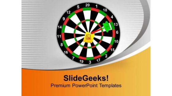 Dart Hit The Target House Achievement Business PowerPoint Templates Ppt Backgrounds For Slides 0113