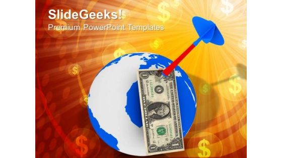 Dart Hitting Globe Americana Business PowerPoint Templates And PowerPoint Themes 1012 Dart Hitting Globe Americana Business PowerPoint Templates And PowerPoint Themes 1012