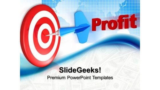 Dart Hitting Profit Business PowerPoint Templates And PowerPoint Themes 0712