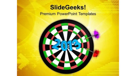 Dart Hitting Target New Concept PowerPoint Templates Ppt Backgrounds For Slides 0413