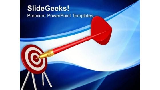Dart Hitting Target Success PowerPoint Templates And PowerPoint Themes 0812 Dart Hitting Target Success PowerPoint Templates And PowerPoint Themes 0812