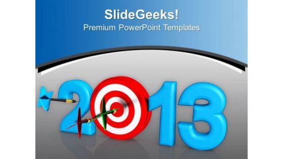 Dart Hook Target New Year Challenge PowerPoint Templates Ppt Backgrounds For Slides 0113