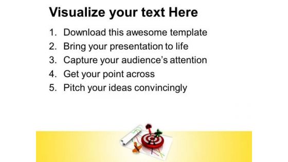 Dart Sticks On Target PowerPoint Templates Ppt Backgrounds For Slides 0713