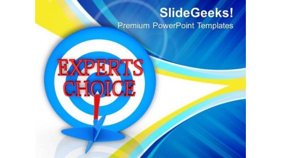 Dart Target Concept Of Selecting PowerPoint Templates Ppt Backgrounds For Slides 0413