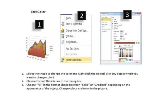 Data Analysis In Excel 3d Visual Display Of Area Chart PowerPoint Templates