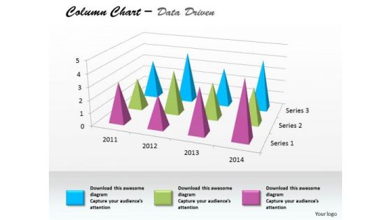 Data Analysis In Excel Column Chart For Business Project PowerPoint Templates