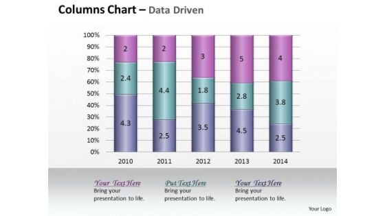 Data Analysis In Excel Column Chart Of Various Fields PowerPoint Templates