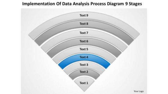 Data Analysis Process Diagram 9 Stages Develop Business Plan PowerPoint Slides