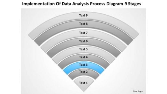 Data Analysis Process Diagram 9 Stages Example Business Plans PowerPoint Template