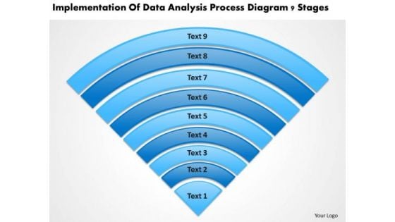 Data Analysis Process Diagram 9 Stages Help With Business Plan PowerPoint Slides